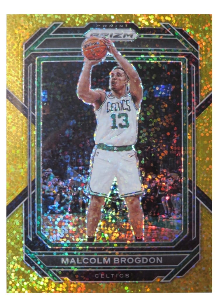 2022-23 Panini Prizm Base Set Malcolm Brogdon Gold Sparke Prizm #6 card