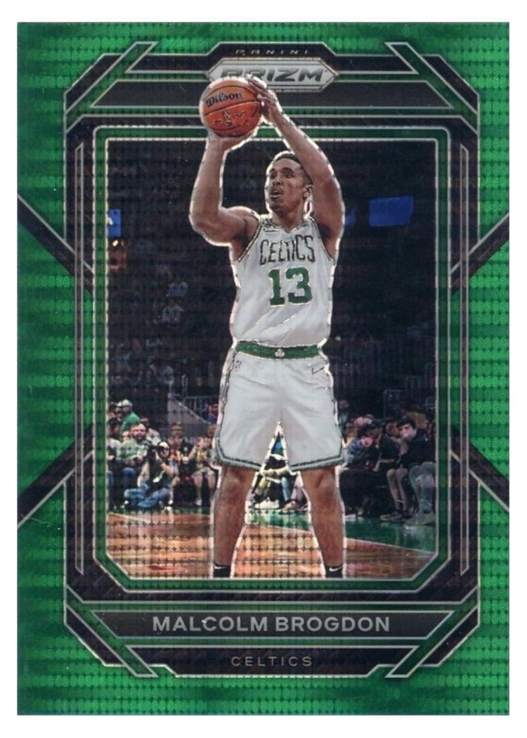 2022-23 Panini Prizm Base Set Malcolm Brogdon Green Pulsar Prizm #6 card