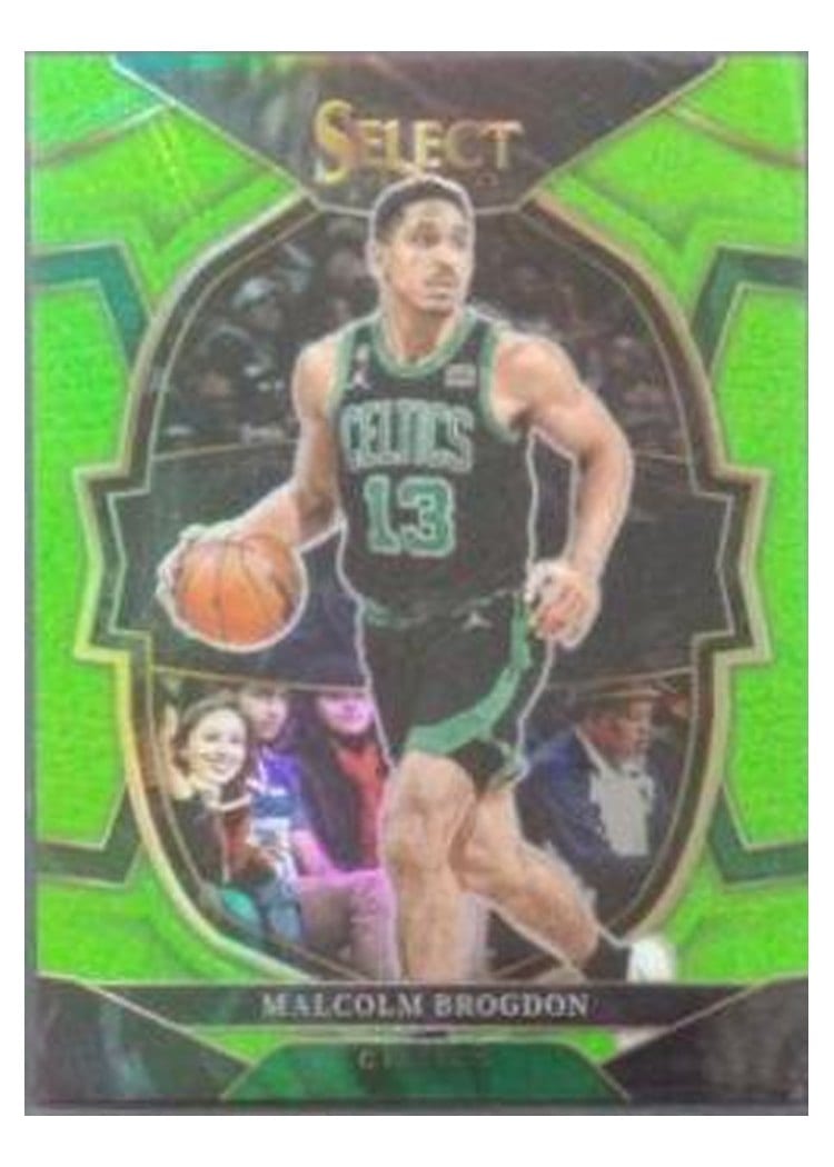 2022-23 Panini Select Base Set Malcolm Brogdon Neon Green Prizm #11 card