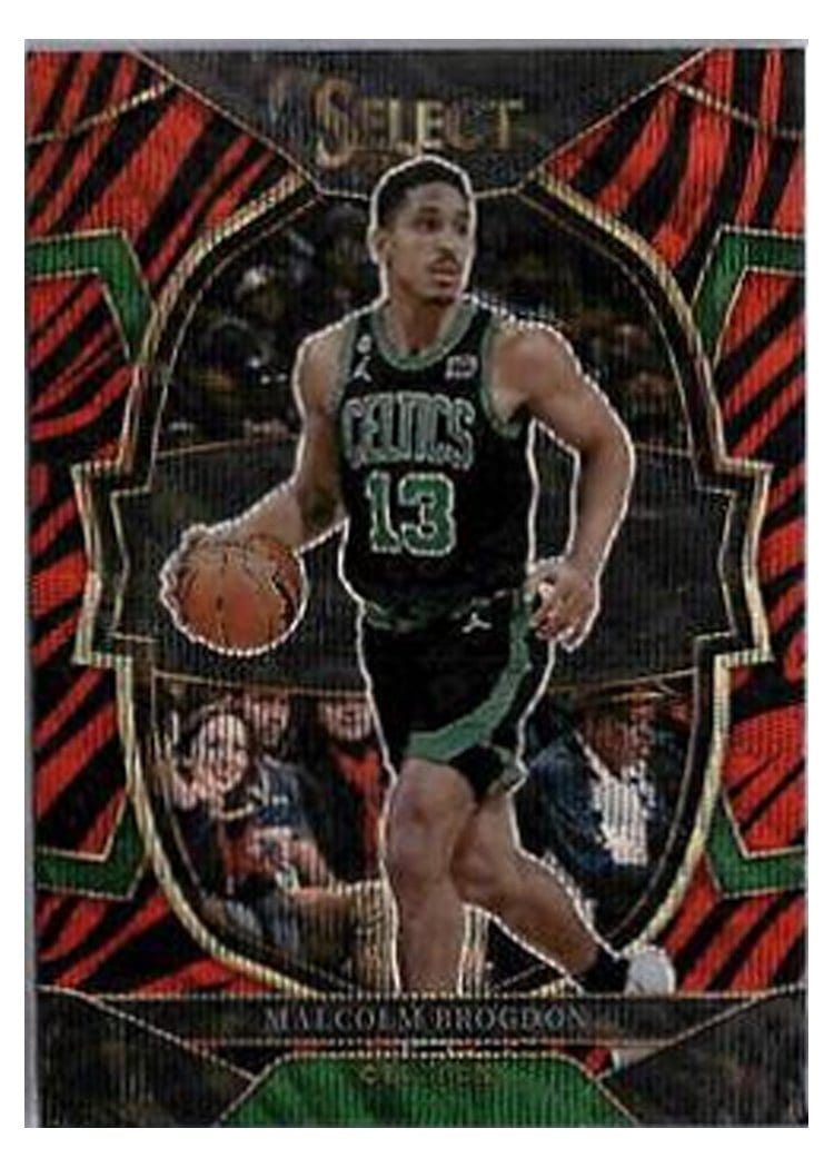 2022-23 Panini Select Base Set Malcolm Brogdon Tiger Prizm #11 card