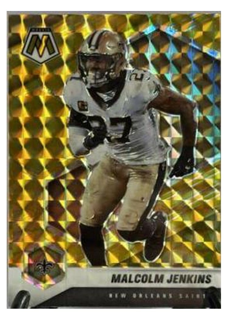 2021 Panini Mosaic Base Set Malcolm Jenkins Reactive Yellow Mosaic #148 card