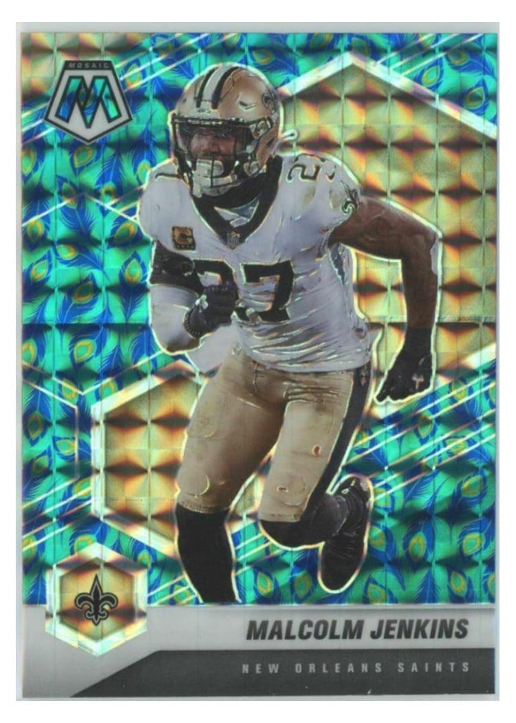 2021 Panini Mosaic Base Set Malcolm Jenkins Choice Peacock Mosaic #148 card