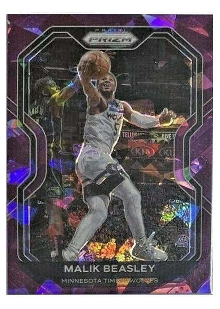 2020-21 Panini Prizm Base Set Malik Beasley #102 card