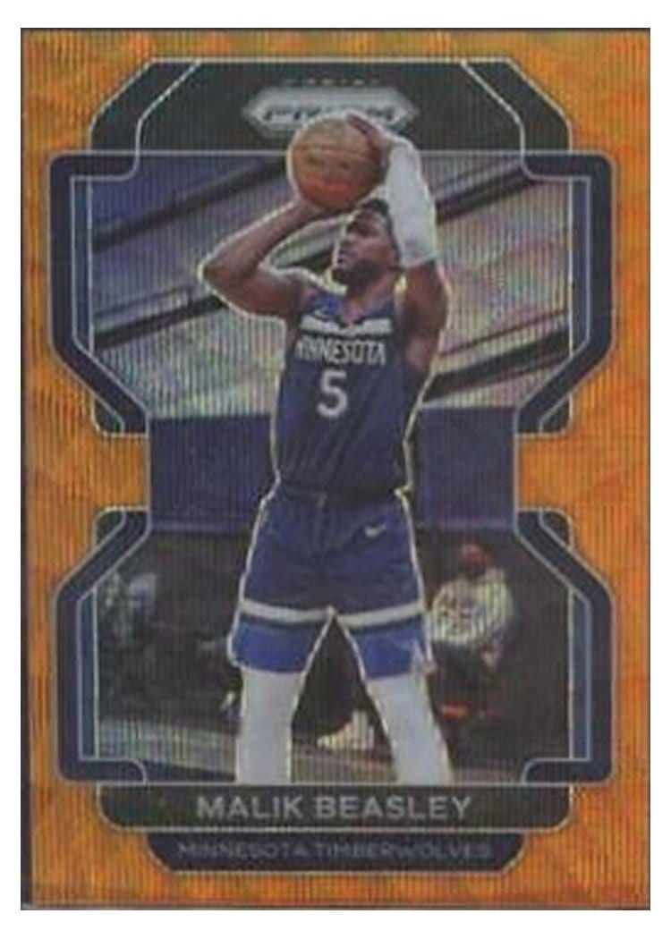2021-22 Panini Prizm Base Set Malik Beasley #98 card