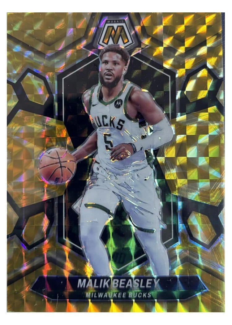 2023-24 Panini Mosaic Base Set Malik Beasley Reactive Yellow #40 card