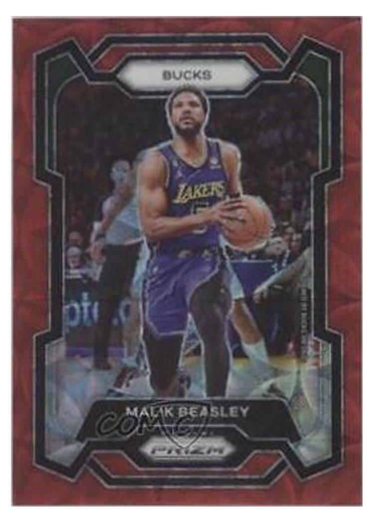 2023-24 Panini Prizm Base Set Malik Beasley Choice Red #237 card