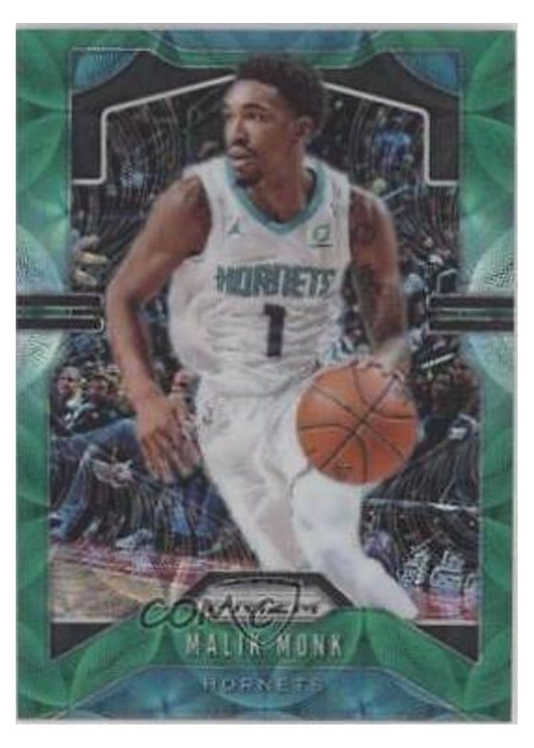 2019-20 Panini Prizm Base Set Malik Monk Green Choice Prizm #205 card