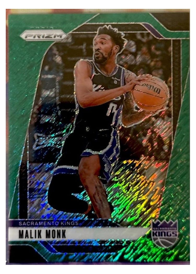 2024-25 Panini Prizm Base Set Malik Monk Green Shimmer FOTL #93 card