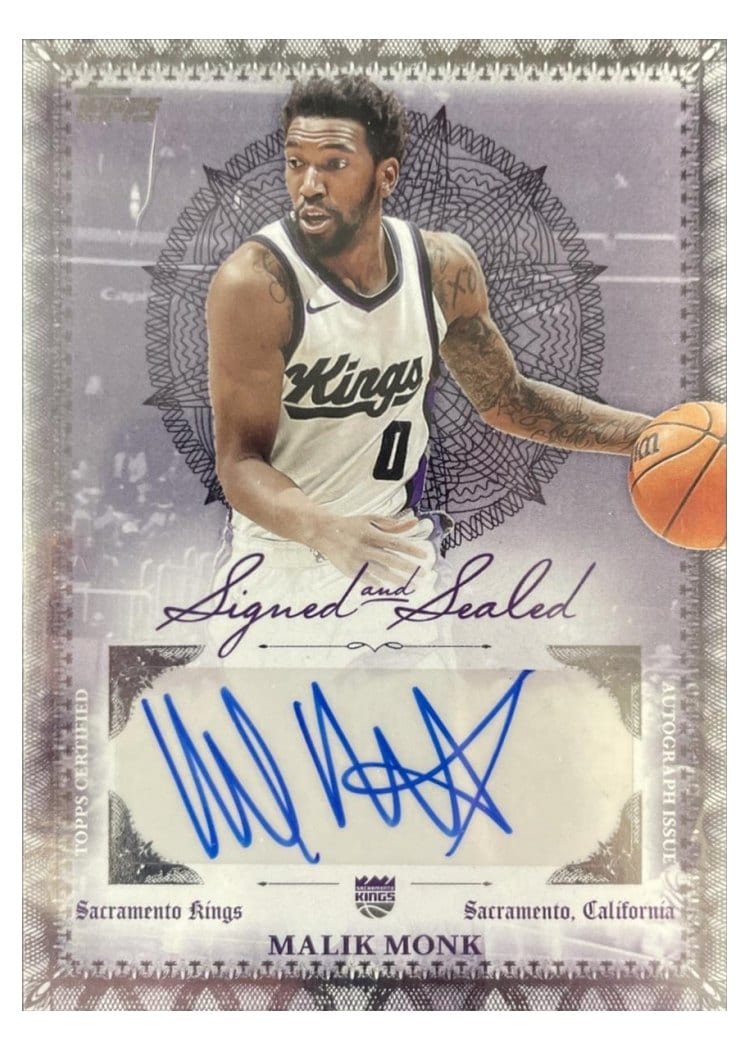 2025-26 Topps Signed and Sealed Malik Monk #BSI-MM card