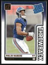2024 Donruss Rated Rookies Throwback Malik Nabers #48 card