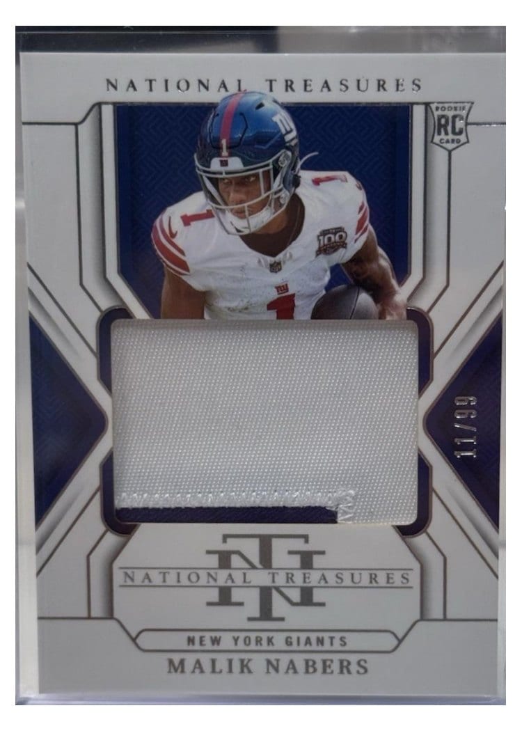 2024 Panini National Treasures Base Set Malik Nabers #211 card