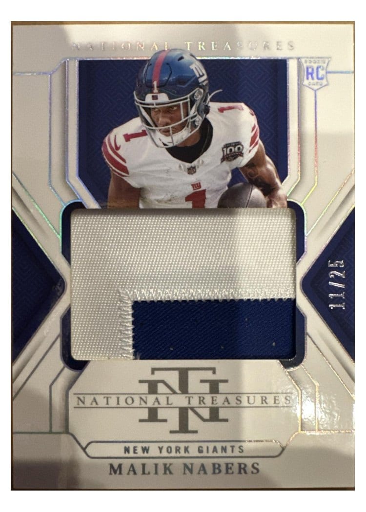 2024 Panini National Treasures Base Set Malik Nabers #211 card