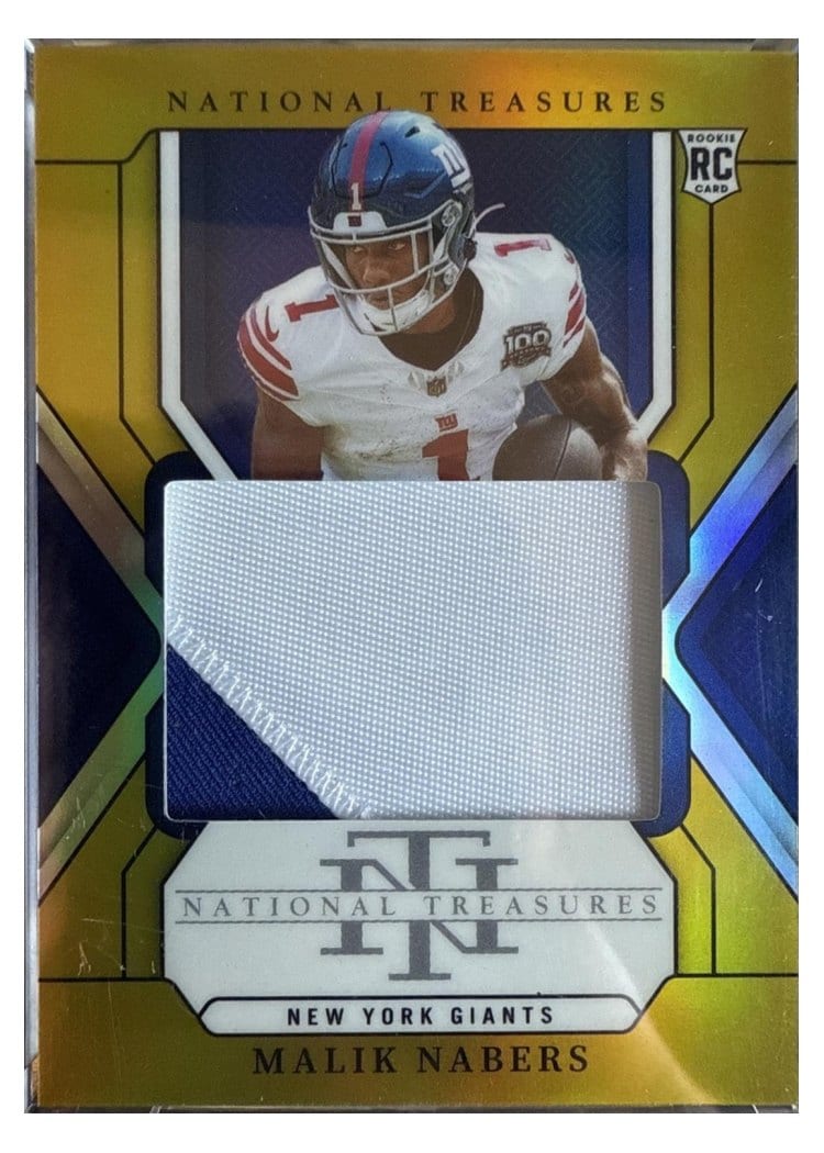 2024 Panini National Treasures Base Set Malik Nabers #211 card