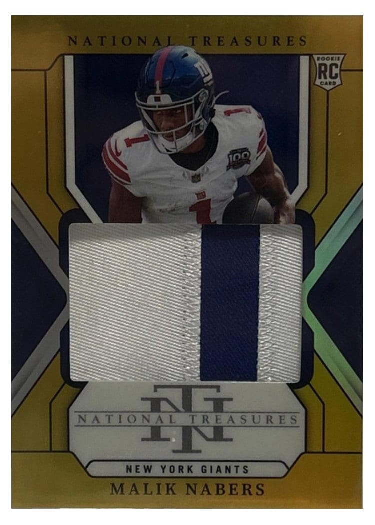2024 Panini National Treasures Base Set Malik Nabers #211 card