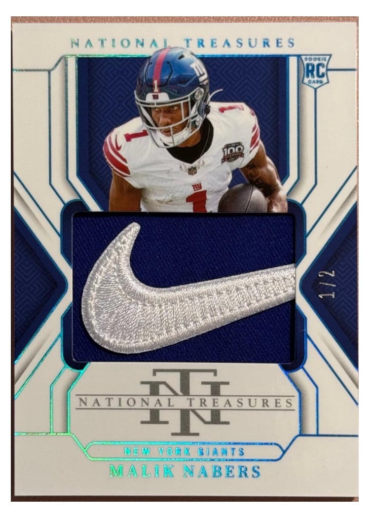 2024 Panini National Treasures Base Set Malik Nabers #211 card