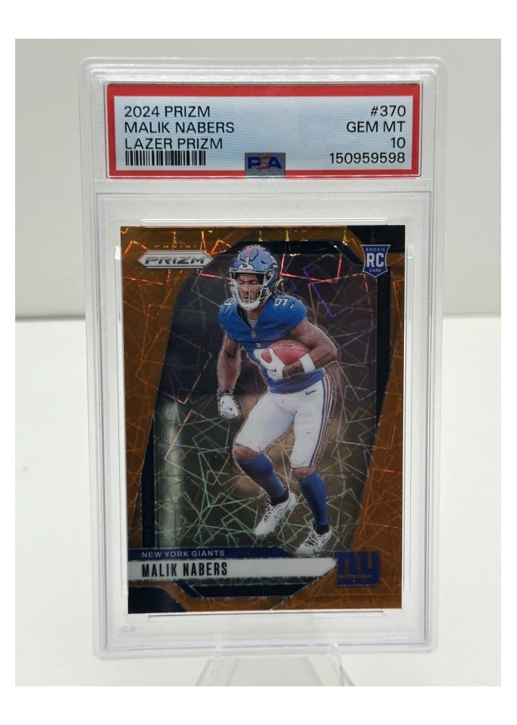 2024 Panini Prizm Base Set Malik Nabers Lazer #370 card