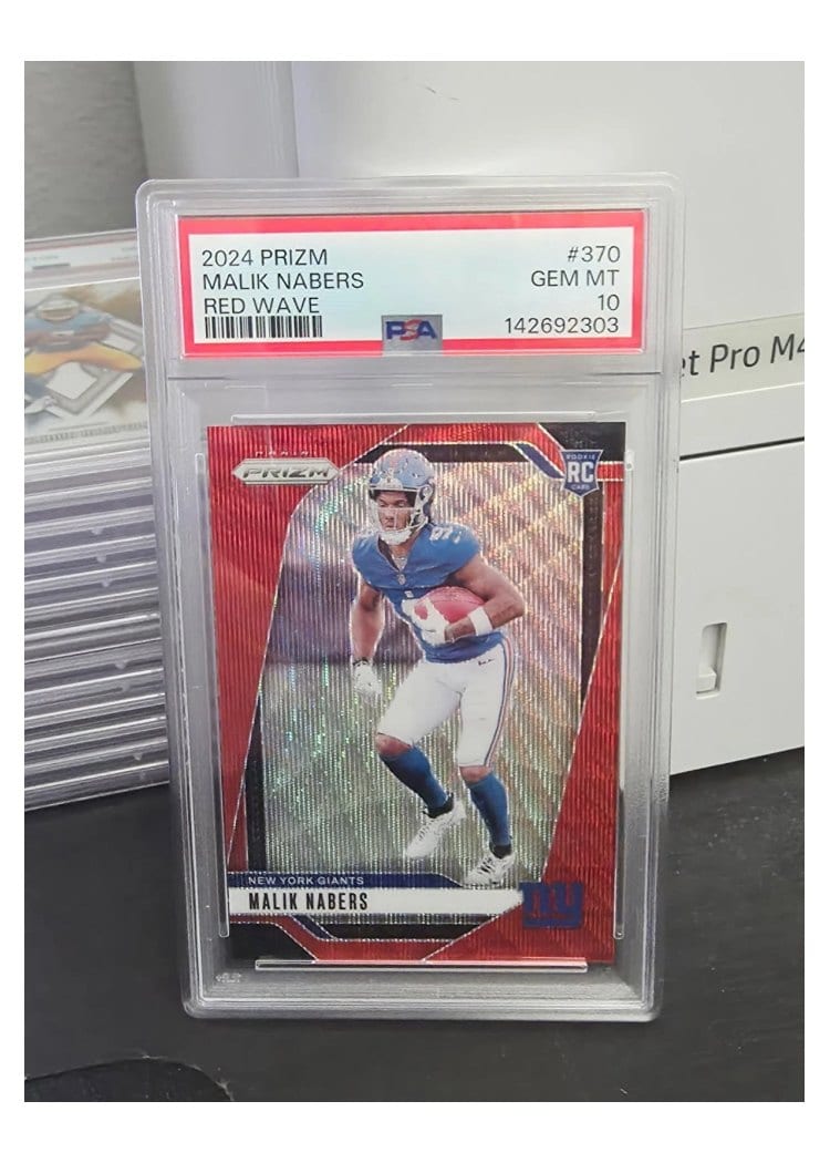 2024 Panini Prizm Base Set Malik Nabers #370 card