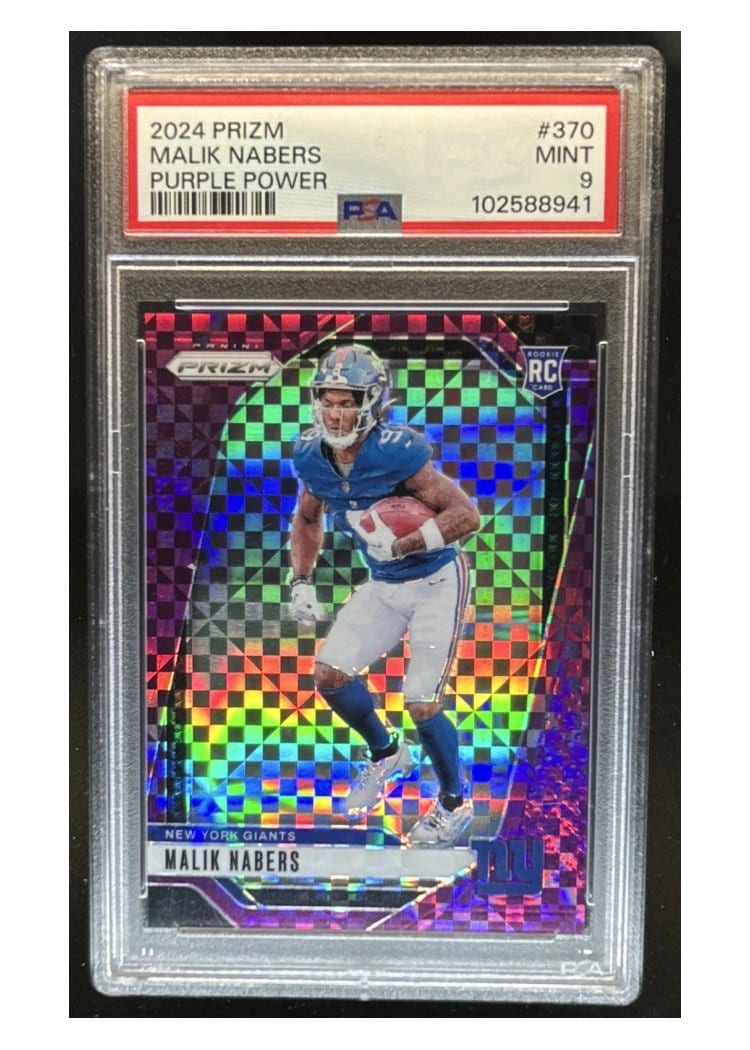 2024 Panini Prizm Base Set Malik Nabers #370 card