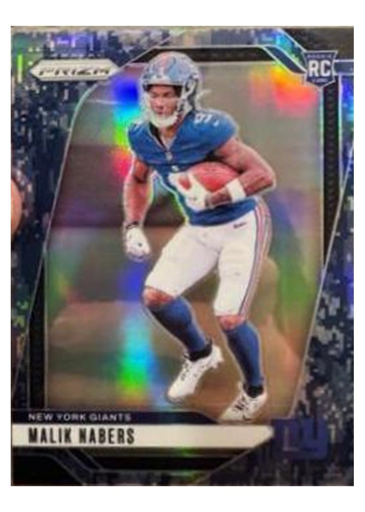 2024 Panini Prizm Base Set Malik Nabers Navy Camo #370 card