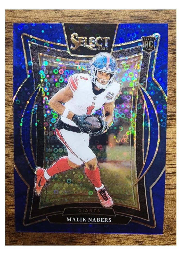 2024 Panini Select Malik Nabers Blue Disco Prizm #29 card
