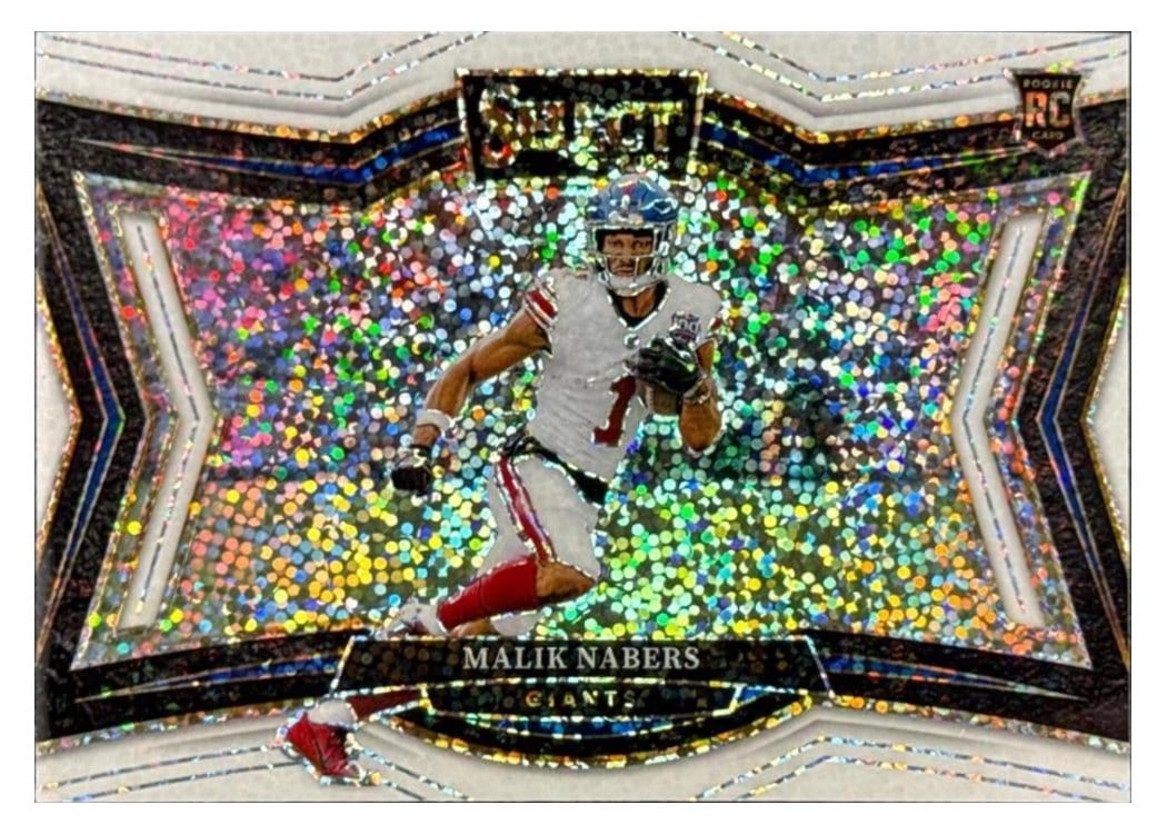 2024 Panini Select Base Set Malik Nabers White Sparkle Prizm #473 card