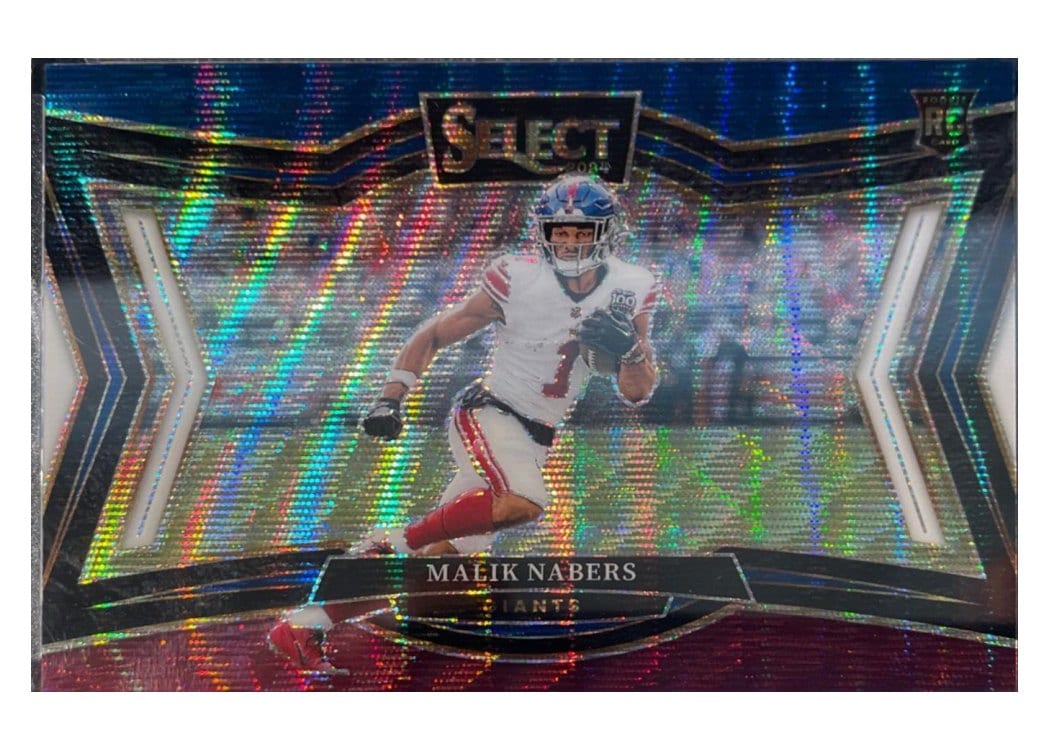 2024 Panini Select Base Set Malik Nabers Tri-Color Prizm #473 card