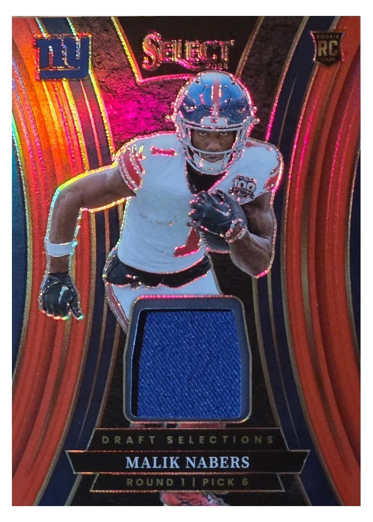 2024 Panini Select Draft Selections Memorabilia Malik Nabers #5 card