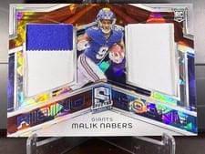 2024 Panini Spectra Rising Rookie Materials Malik Nabers #RRM-MNS card