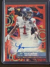 2024 Topps Chrome Cosmic Cosmic Chrome Autographs Malik Nabers #CCA-MN card