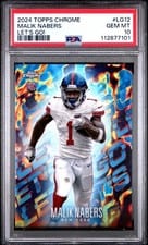 2024 Topps Chrome Let's Go! Malik Nabers #LG-12 card
