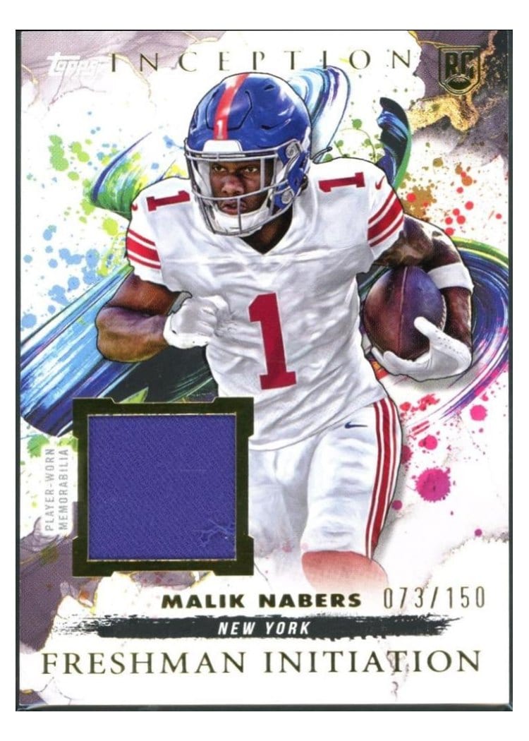 2024 Topps Inception Freshman Initiation Relics Malik Nabers #FI-14 card