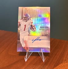 2024 Topps Signature Class Rookie Class Chrome Autographs Malik Nabers #RCV-MN card