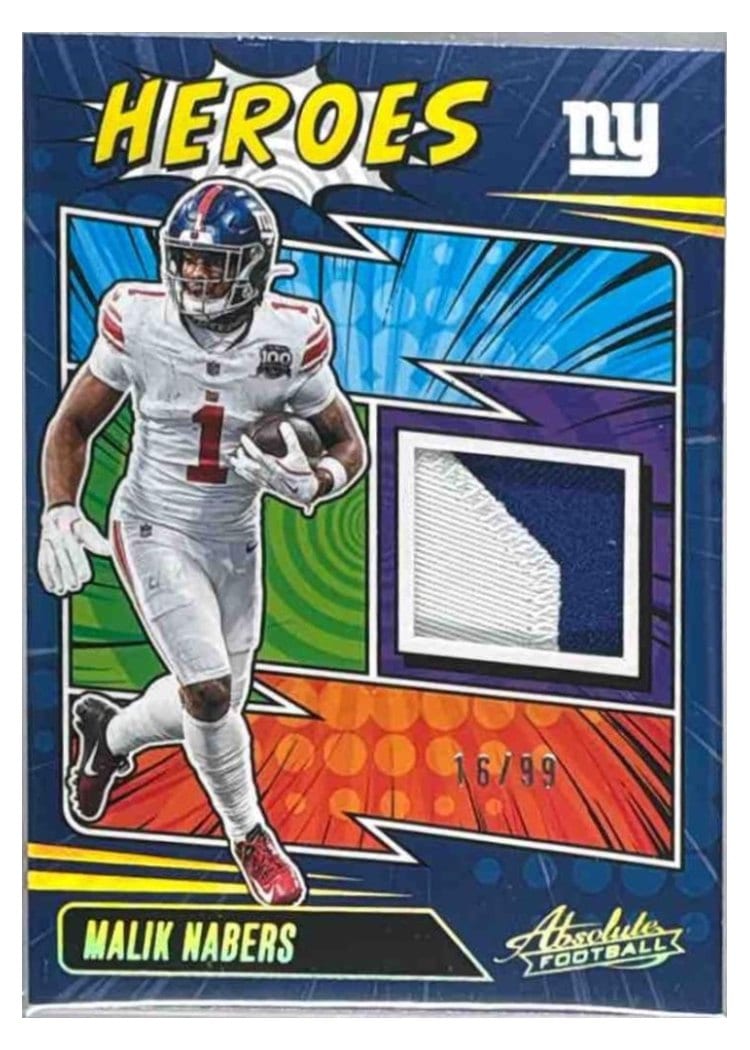 2025 Panini Absolute Absolute Heroes Memorabilia Malik Nabers #AHM-MNS card