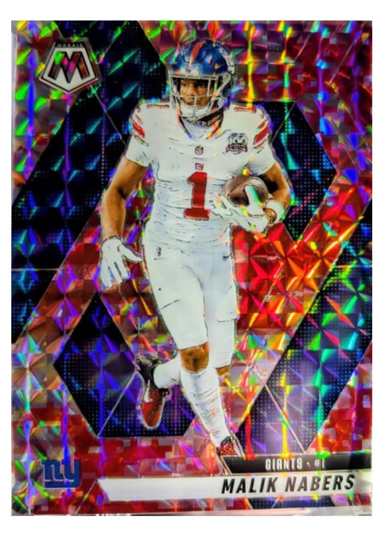 2025 Panini Mosaic Base Set Malik Nabers #100 card