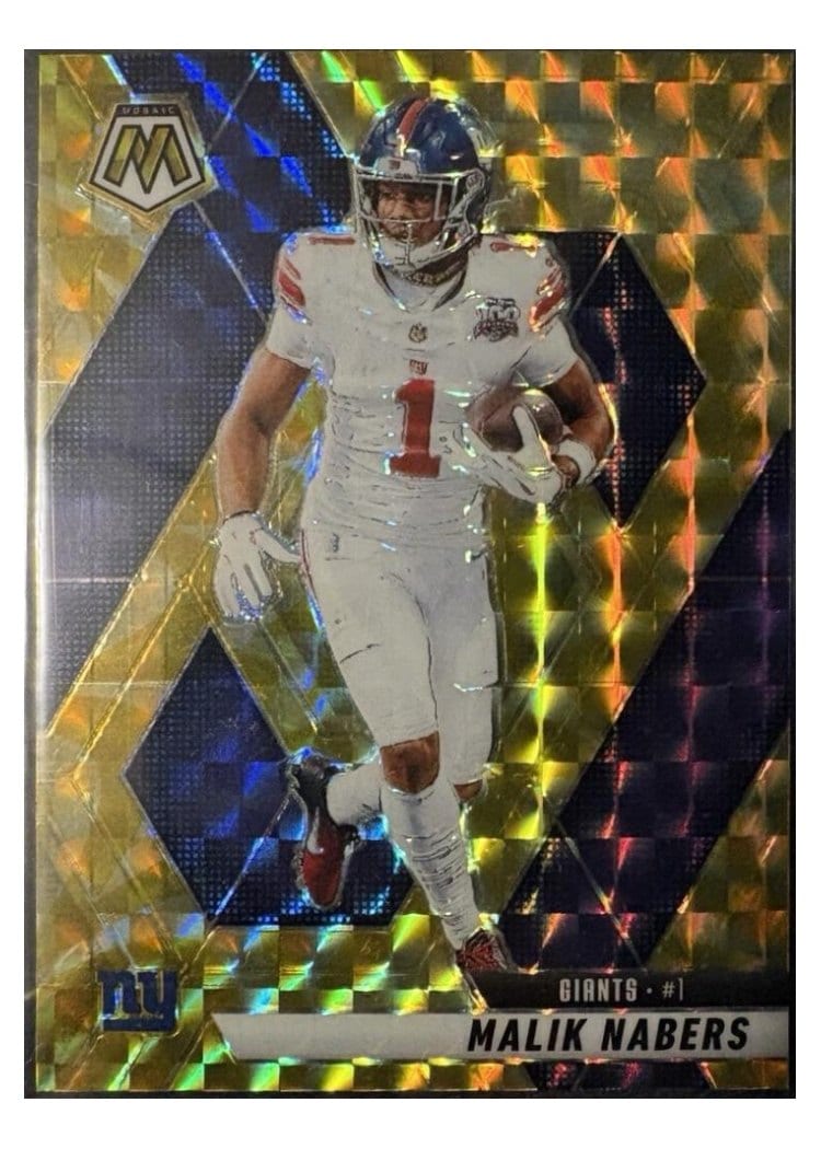 2025 Panini Mosaic Base Set Malik Nabers #100 card