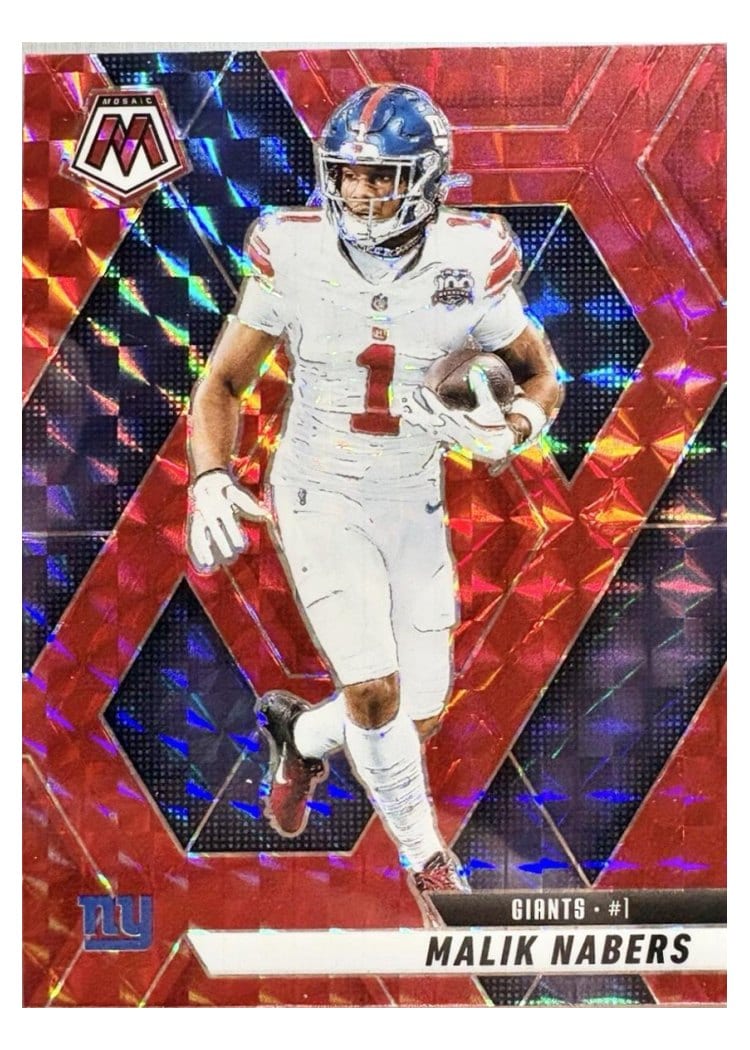 2025 Panini Mosaic Base Set Malik Nabers #100 card
