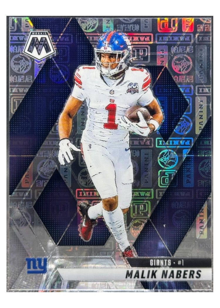 2025 Panini Mosaic Base Set Malik Nabers #100 card