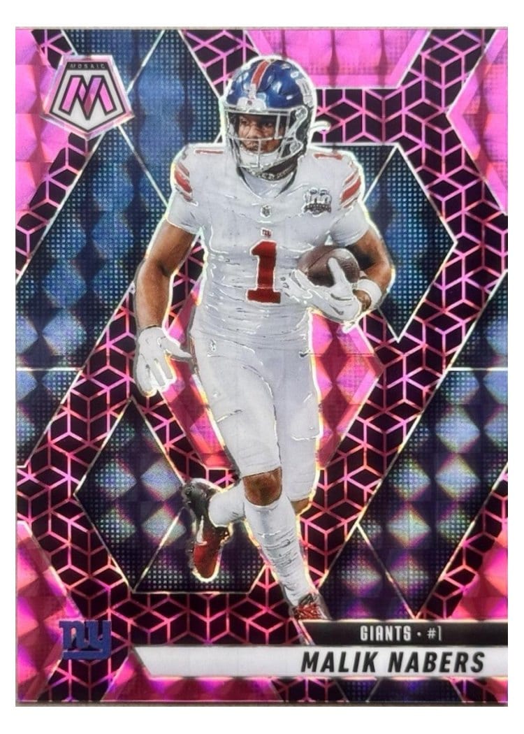 2025 Panini Mosaic Base Set Malik Nabers #100 card