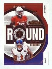2024 Panini Contenders Round Numbers Malik Nabers / Marvin Harrison Jr. #2 card