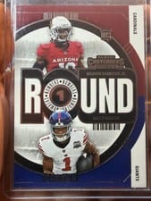 2024 Panini Contenders Round Numbers Malik Nabers / Marvin Harrison Jr. #2 card