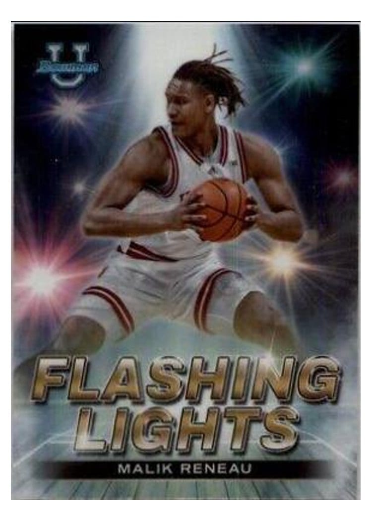 2022-23 Bowman University Best Flashing Lights Malik Reneau #FL-13 card