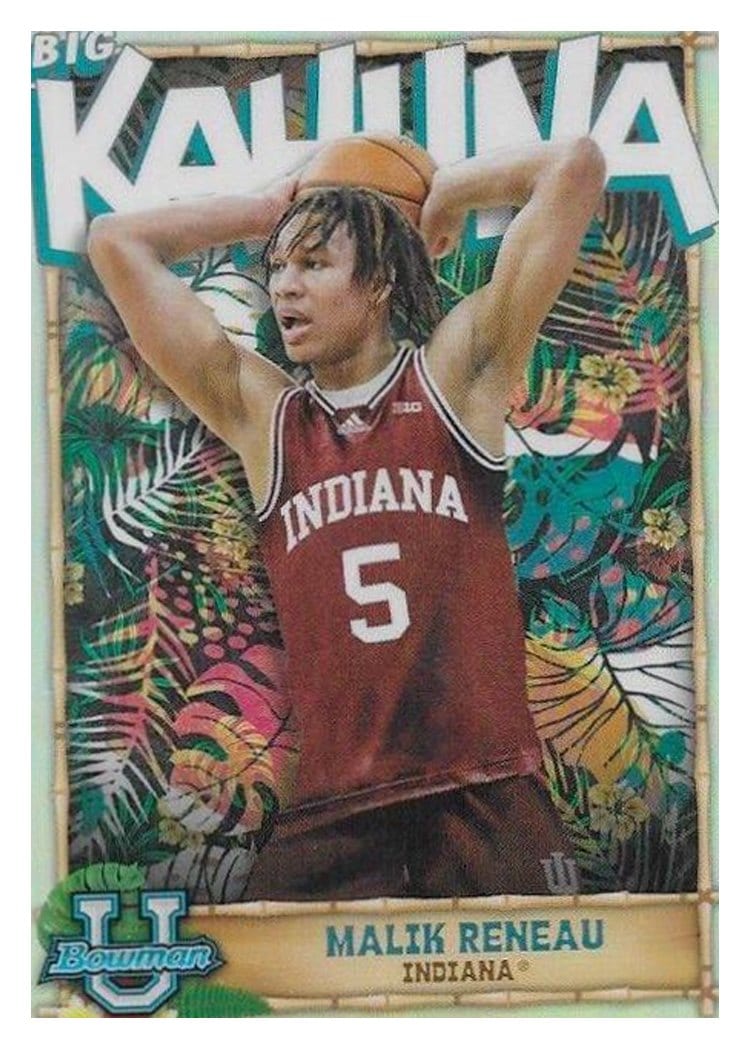 2022-23 Bowman University Chrome The Big Kahuna Autographs Malik Reneau #TBK-13 card