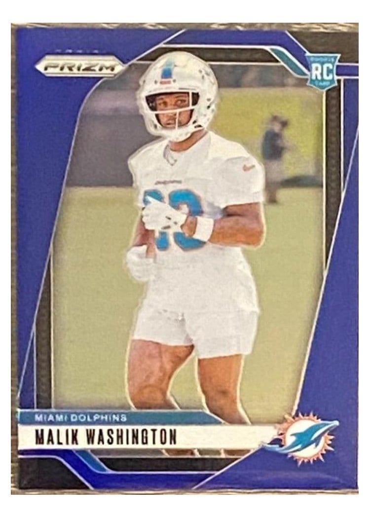 2024 Panini Prizm Base Set Malik Washington Blue #371 card