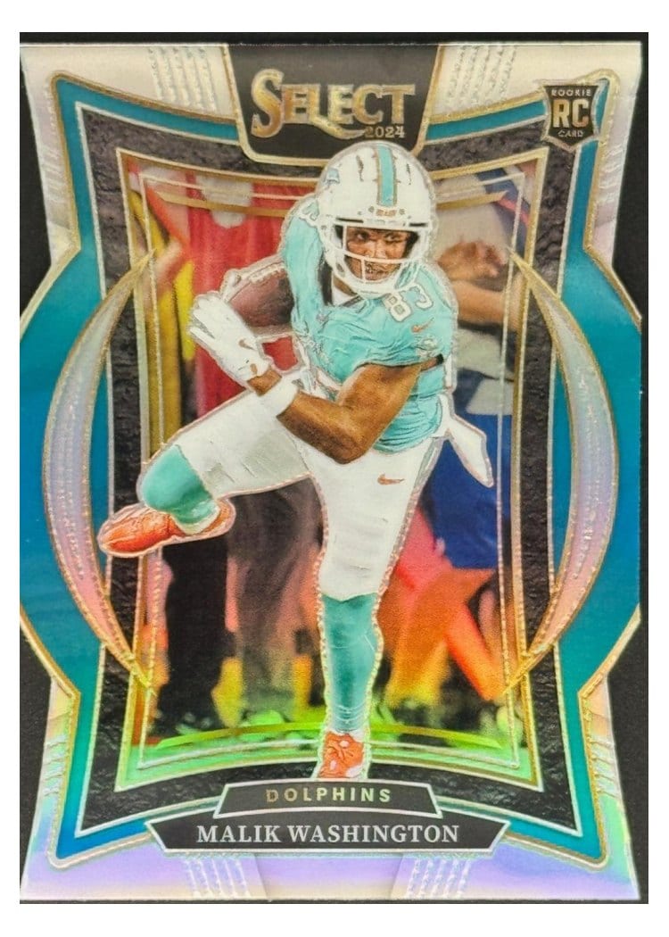 2024 Panini Select Base Set Malik Washington Silver Prizm Die-Cut #71 card