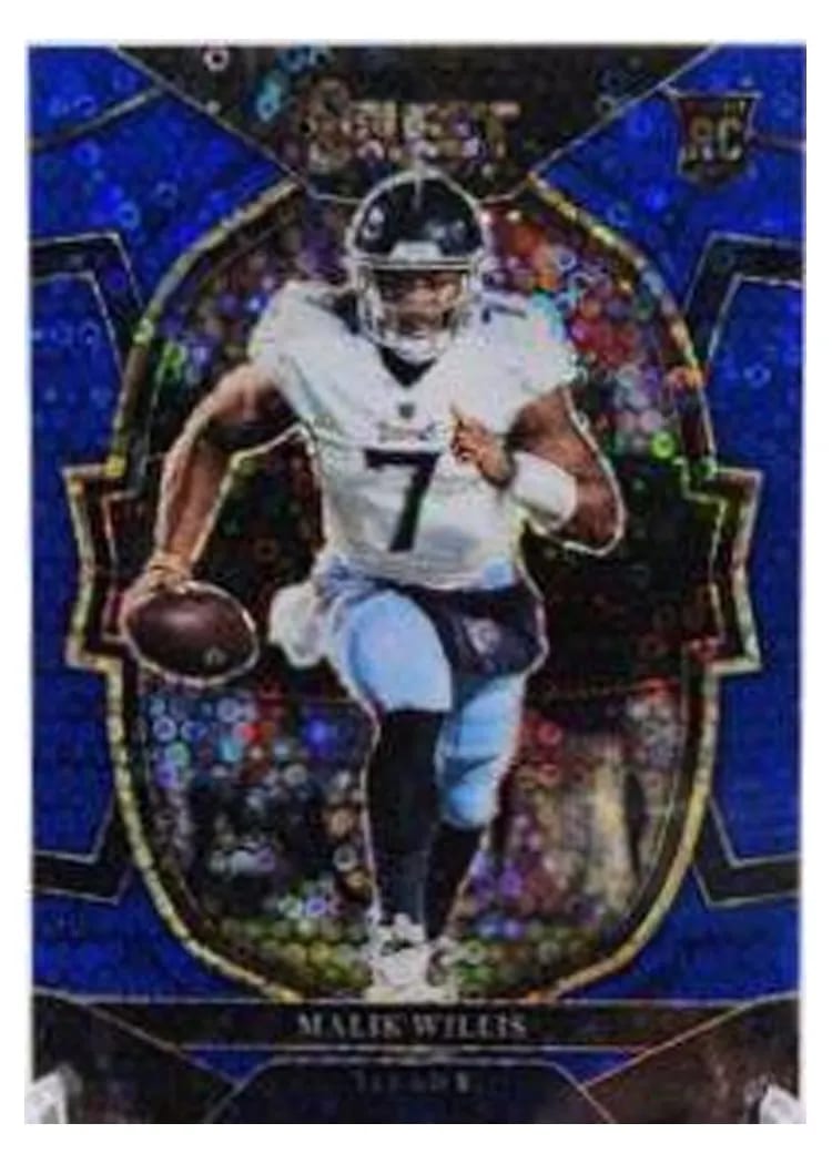 2022 Panini Select Base Set Malik Willis Blue Disco #38 card