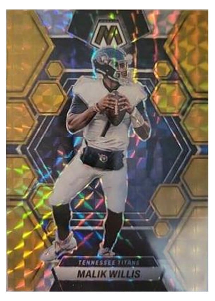 2023 Panini Mosaic Base Set Malik Willis Gold #235 card