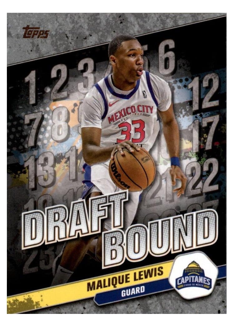 2023-24 Topps G League Draft Bound Malique Lewis #DB-2 card