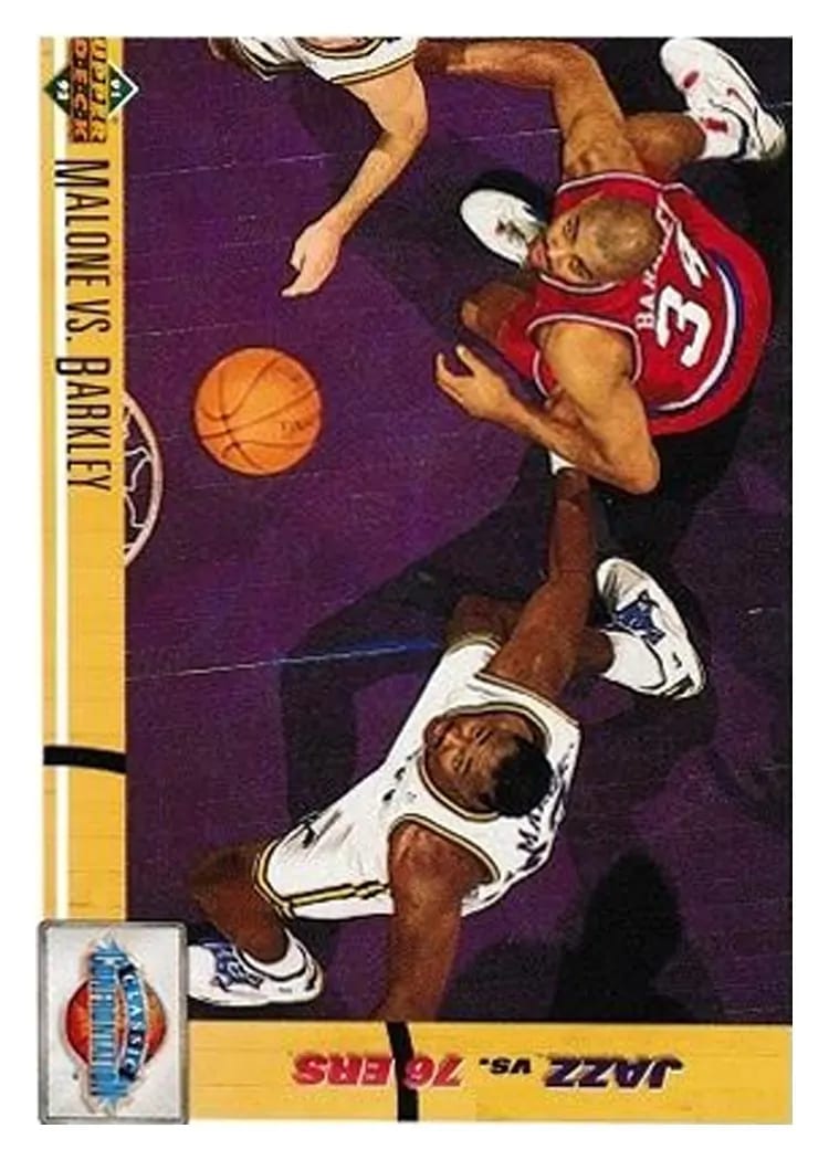 1991 Upper Deck Malone vs. Barkley #31 card