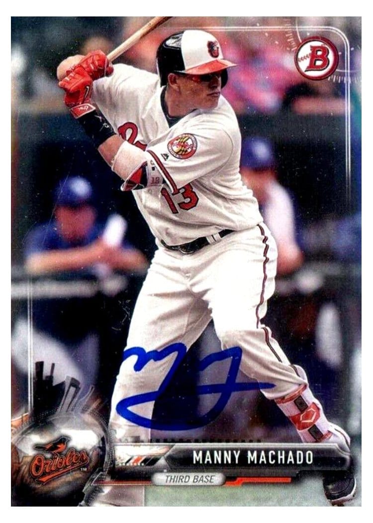 2017 Bowman Base Set Manny Machado #40 card