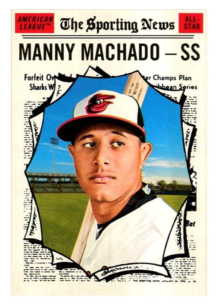 2019 Topps Heritage Base Set Manny Machado #354 card
